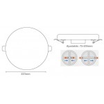 Downlight panel LED Redondo SIN MARCO 223mm 24W corte Ajustable 75-205mm
